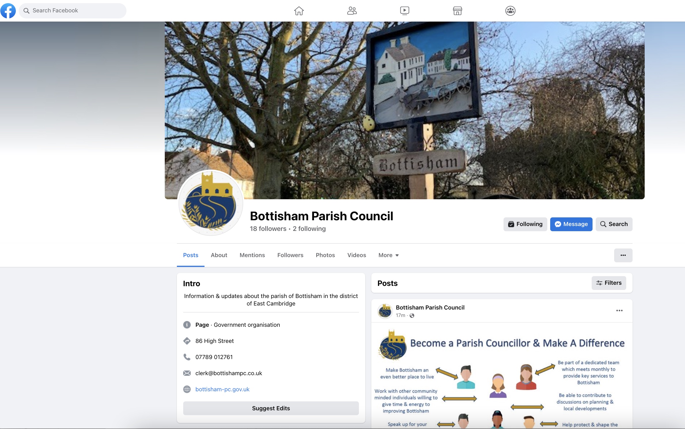 Parish Council Facebook Page