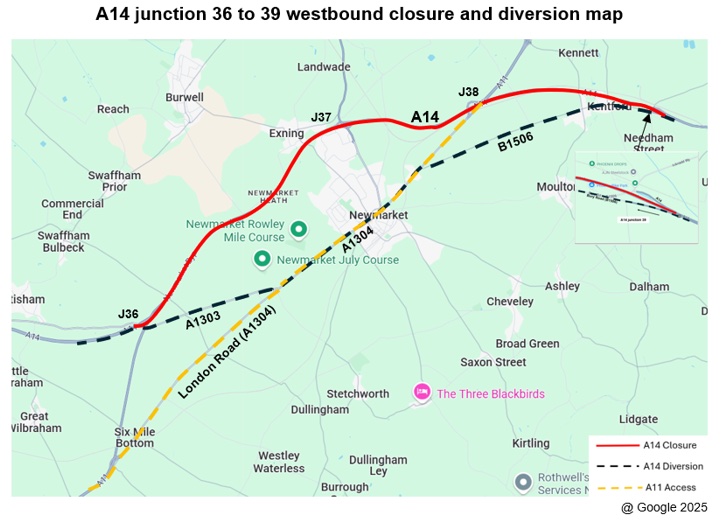 A14 J36 - 42 – resurfacing & drainage renewal